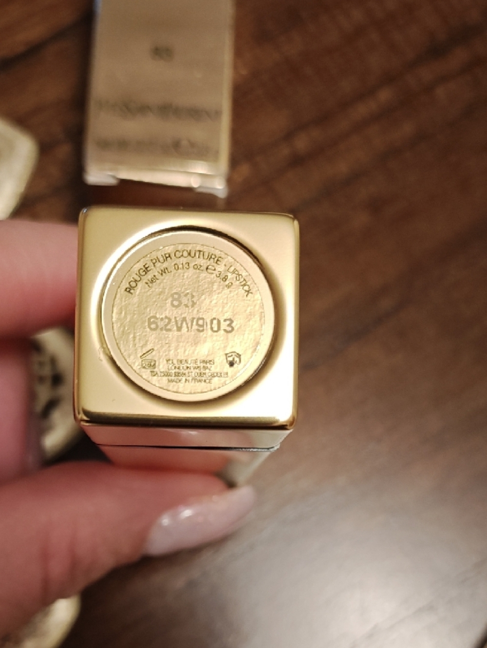 Yves Saint Laurent Gold Metallic Lipstick Case - Picture 2 of 4